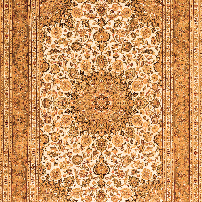 Medallion Orange Traditional Rug, tr1050org