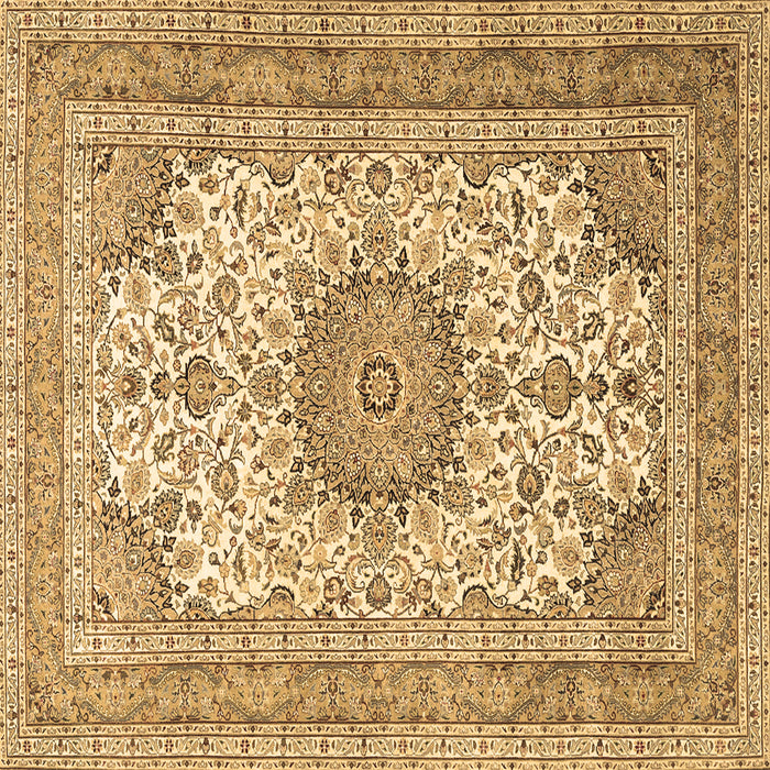 Square Medallion Brown Traditional Rug, tr1050brn