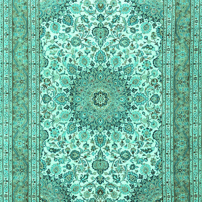 Medallion Turquoise Traditional Rug, tr1050turq