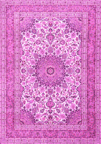 Medallion Pink Traditional Rug, tr1051pnk