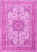 Medallion Pink Traditional Rug, tr1051pnk