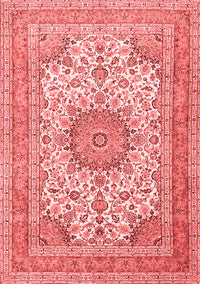 Medallion Red Traditional Rug, tr1051red