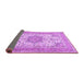 Sideview of Medallion Purple Traditional Rug, tr1051pur