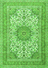 Medallion Green Traditional Rug, tr1051grn