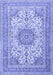 Medallion Blue Traditional Rug, tr1051blu