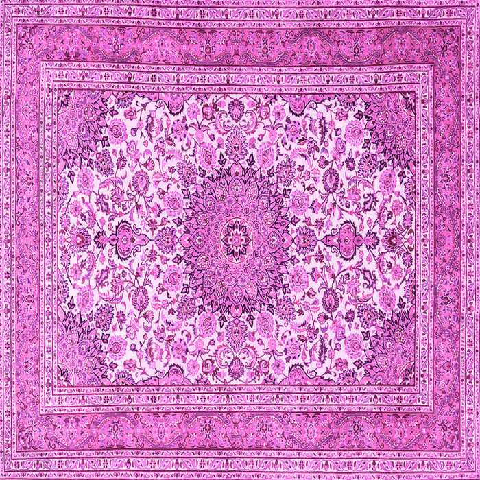 Square Medallion Pink Traditional Rug, tr1051pnk