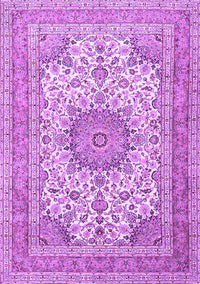 Medallion Purple Traditional Rug, tr1051pur