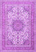 Medallion Purple Traditional Rug, tr1051pur