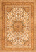 Medallion Orange Traditional Rug, tr1051org