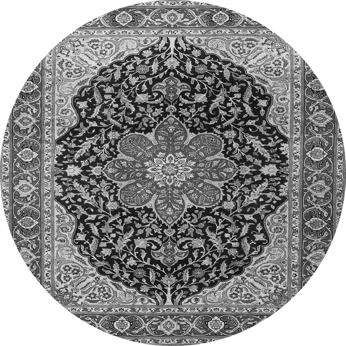 Square Medallion Gray Traditional Rug, tr1052gry