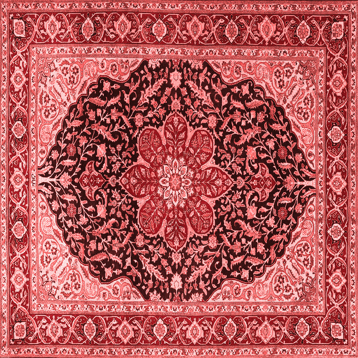 Medallion Red Traditional Rug, tr1052red