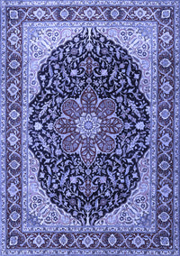 Medallion Blue Traditional Rug, tr1052blu