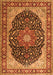 Medallion Orange Traditional Rug, tr1052org