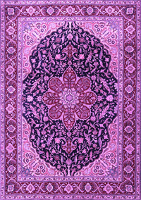 Medallion Purple Traditional Rug, tr1052pur