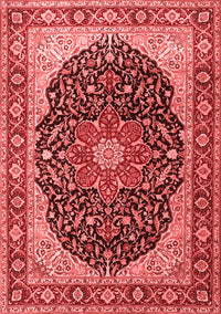 Medallion Red Traditional Rug, tr1052red