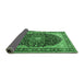 Sideview of Medallion Emerald Green Traditional Rug, tr1052emgrn