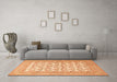 Machine Washable Persian Orange Traditional Area Rugs in a Living Room, wshtr1053org