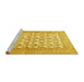 Sideview of Machine Washable Persian Yellow Traditional Rug, wshtr1053yw
