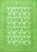 Serging Thickness of Machine Washable Persian Green Traditional Area Rugs, wshtr1053grn