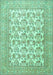 Machine Washable Persian Turquoise Traditional Area Rugs, wshtr1053turq