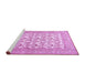 Sideview of Machine Washable Persian Purple Traditional Area Rugs, wshtr1053pur