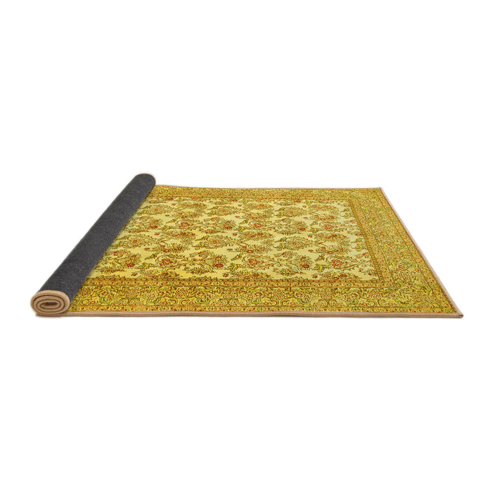 Sideview of Persian Yellow Traditional Rug, tr1053yw