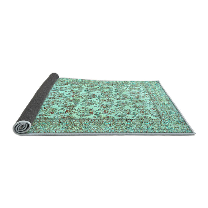 Sideview of Persian Light Blue Traditional Rug, tr1053lblu