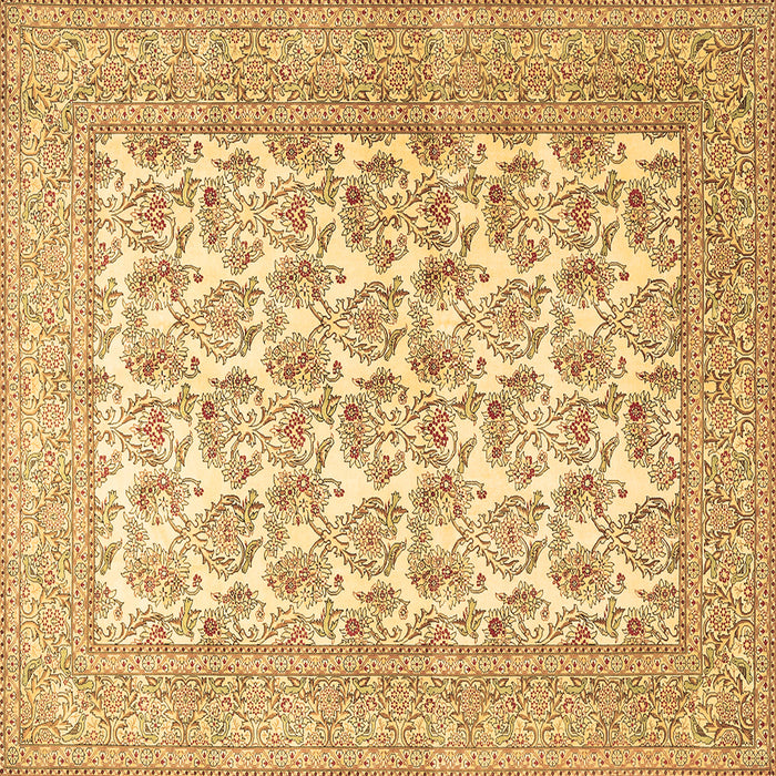 Square Machine Washable Persian Brown Traditional Rug, wshtr1053brn