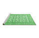 Sideview of Machine Washable Persian Emerald Green Traditional Area Rugs, wshtr1053emgrn