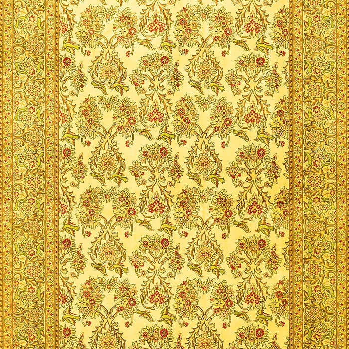 Machine Washable Persian Yellow Traditional Rug, wshtr1053yw