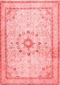 Medallion Red Traditional Rug, tr1054red