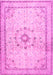 Medallion Pink Traditional Rug, tr1054pnk