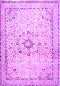 Medallion Purple Traditional Rug, tr1054pur