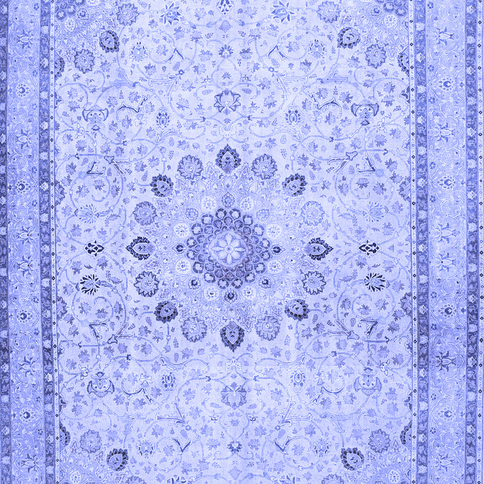 Medallion Blue Traditional Rug, tr1054blu