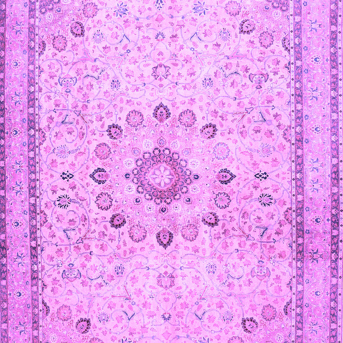Machine Washable Medallion Purple Traditional Area Rugs, wshtr1054pur