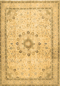 Medallion Brown Traditional Rug, tr1054brn