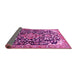 Sideview of Medallion Pink Traditional Rug, tr1055pnk