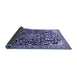 Sideview of Medallion Blue Traditional Rug, tr1055blu