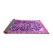 Sideview of Medallion Purple Traditional Rug, tr1055pur