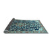 Sideview of Medallion Light Blue Traditional Rug, tr1055lblu