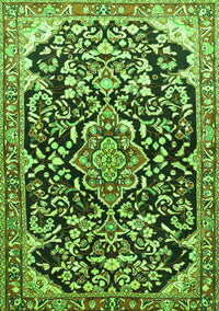 Medallion Green Traditional Rug, tr1055grn