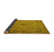 Sideview of Medallion Yellow Traditional Rug, tr1056yw