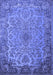 Medallion Blue Traditional Rug, tr1056blu