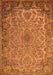 Medallion Orange Traditional Rug, tr1056org