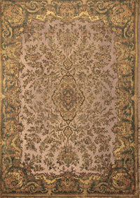 Medallion Brown Traditional Rug, tr1056brn