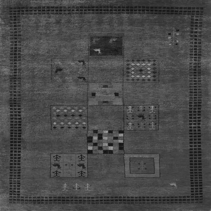 Serging Thickness of Persian Gray Traditional Rug, tr1057gry