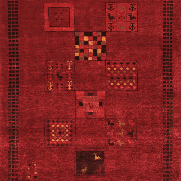 Serging Thickness of Machine Washable Persian Orange Traditional Area Rugs, wshtr1057org