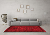 Machine Washable Persian Red Traditional Rug, wshtr1057red