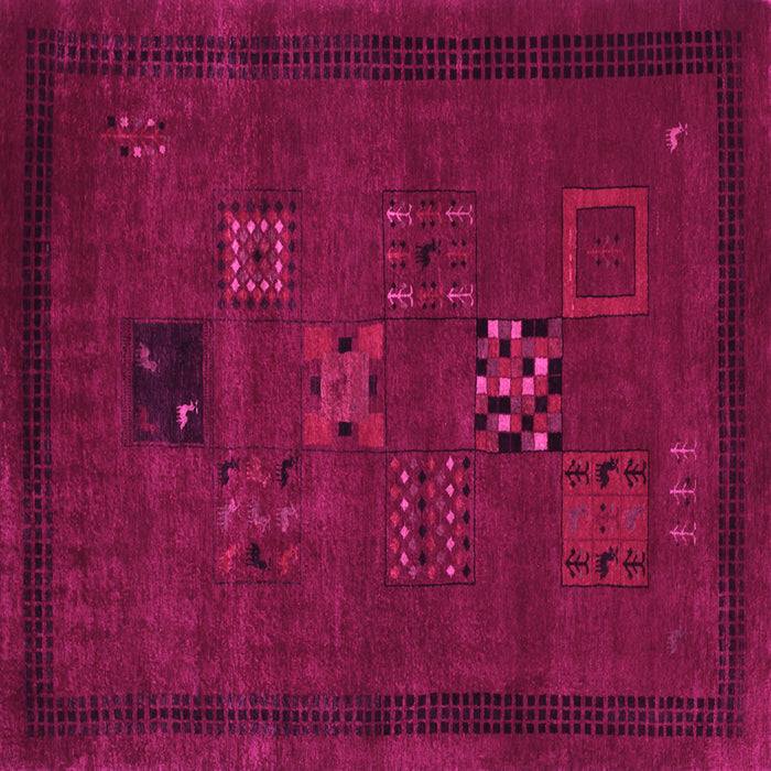 Square Persian Pink Traditional Rug, tr1057pnk