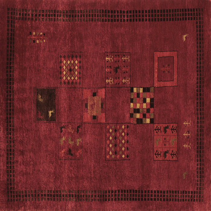 Square Persian Brown Traditional Rug, tr1057brn